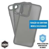 Capa iPhone 15 Pro Max - Clear Case Fosca Titanium Gray